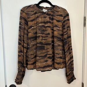 Cloth & Stone Blurred Striped Top